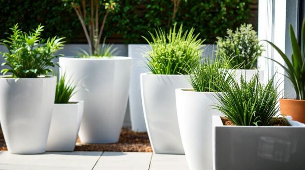 Choisir des jardinières design en plastique pour un jardin contemporain