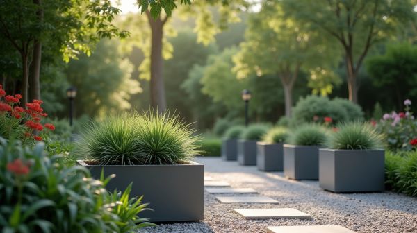 Des jardinières plastiques design pour un jardin moderne